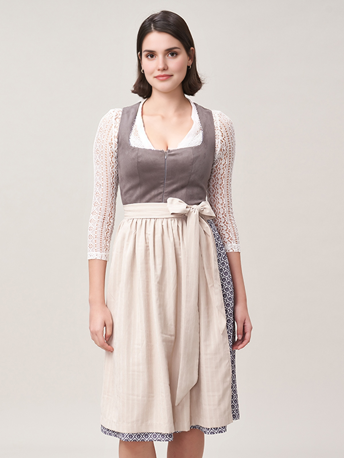 Dirndl Dunkelblau Samt – Eleganz in tiefem Blau