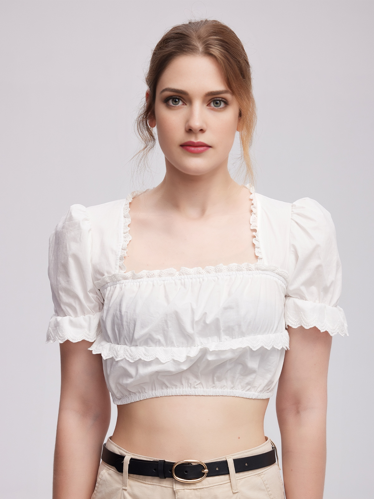 Dirndl Mini Damen in Weiß