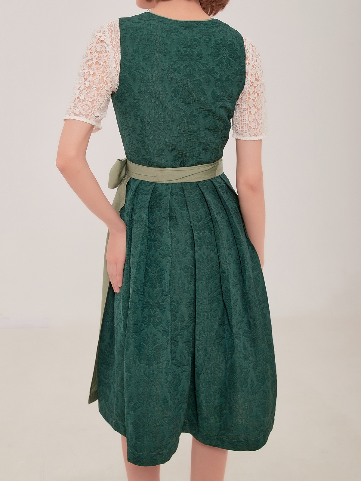 Dirndl Bluse in Grün und Lila