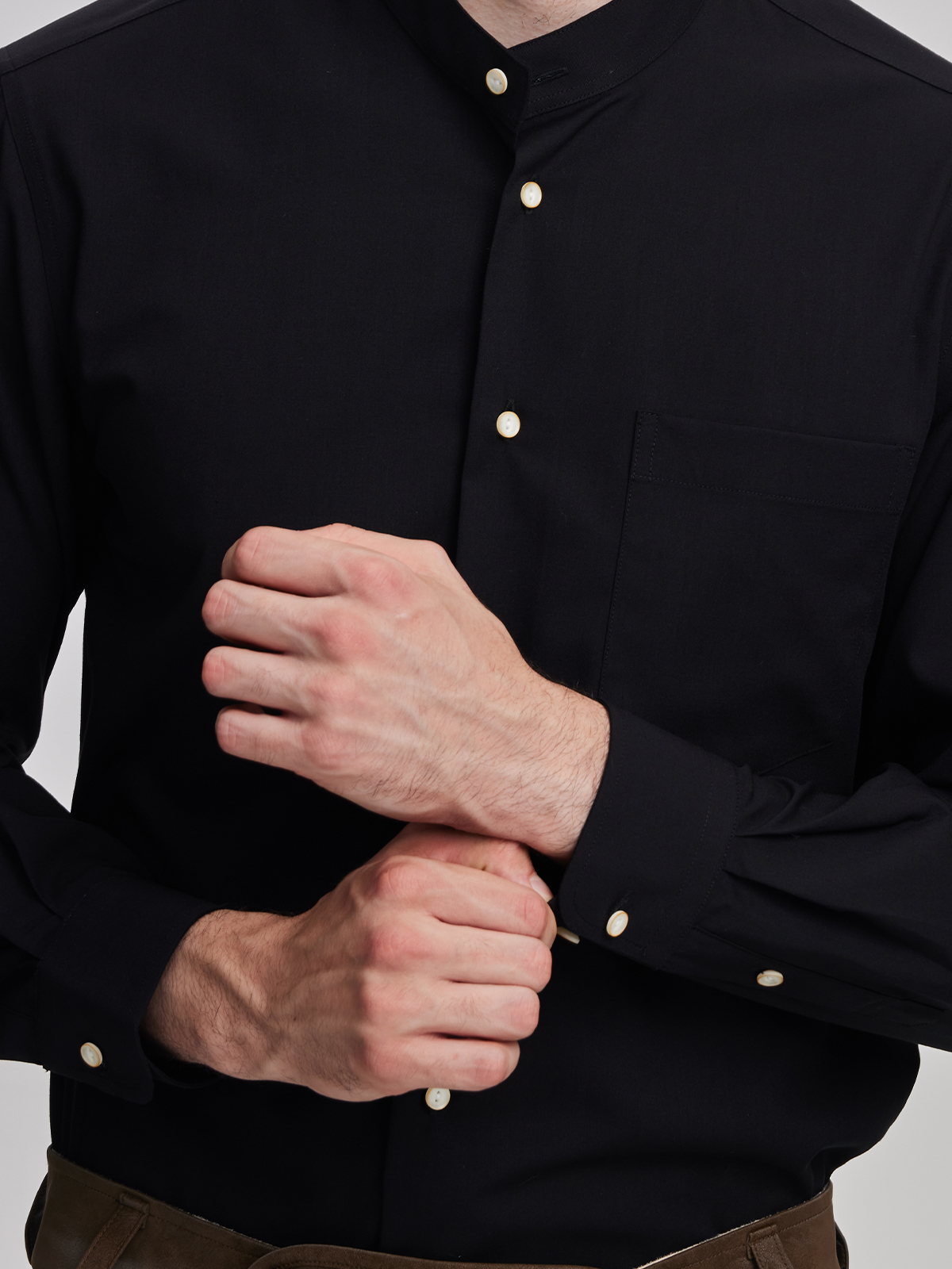 Dirndlbluse Langarm Weiß