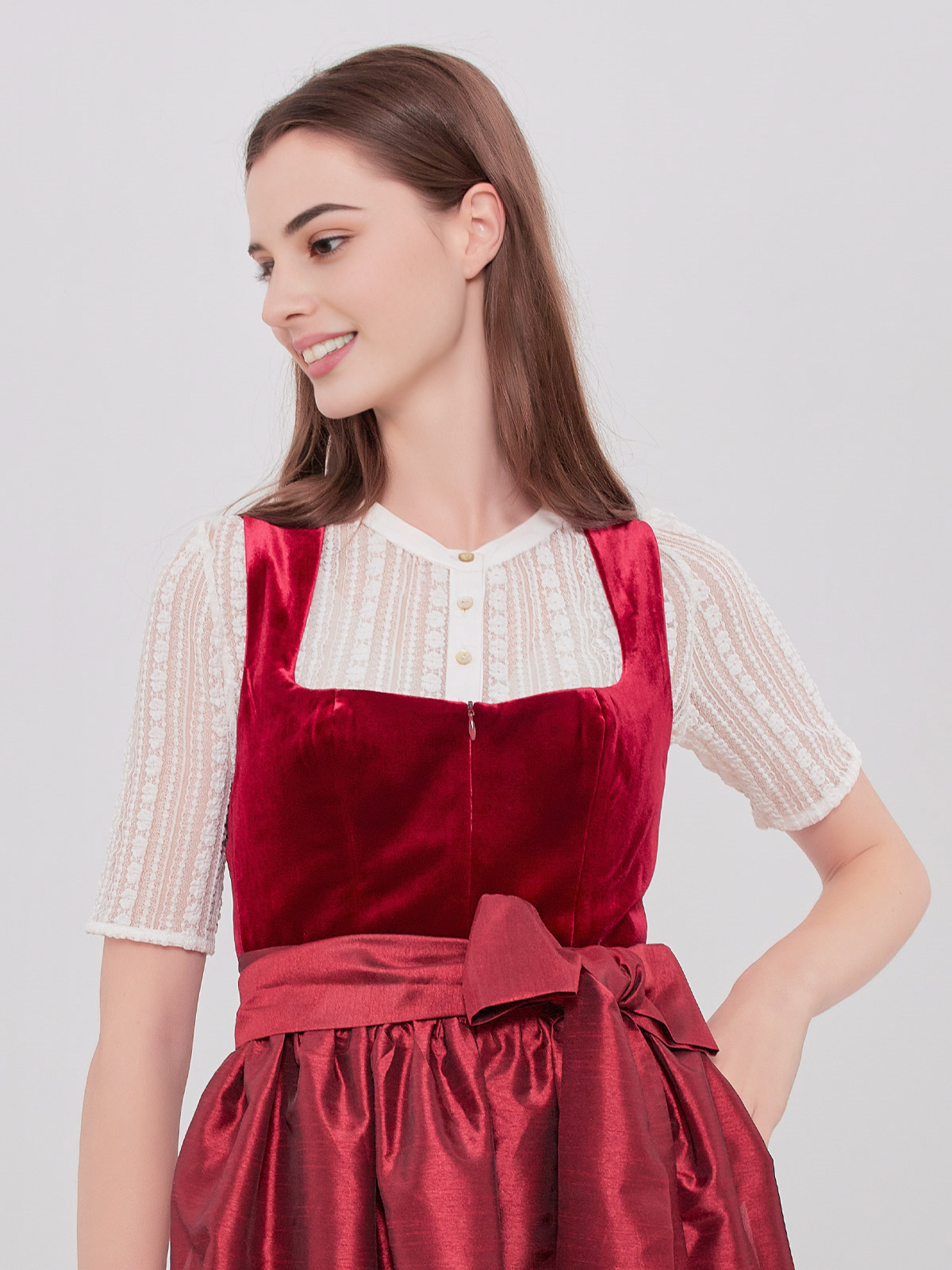 Dirndl mini sexy in Rot