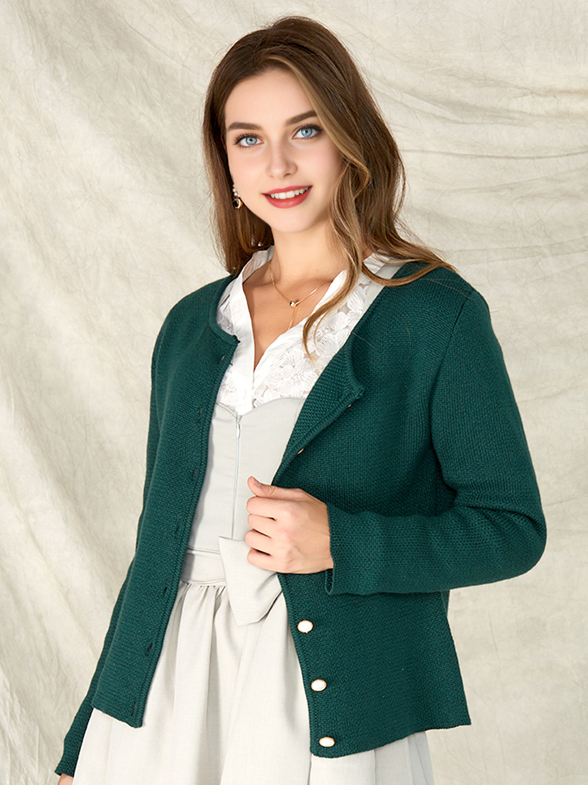 Dirndl Wildleder in Grün