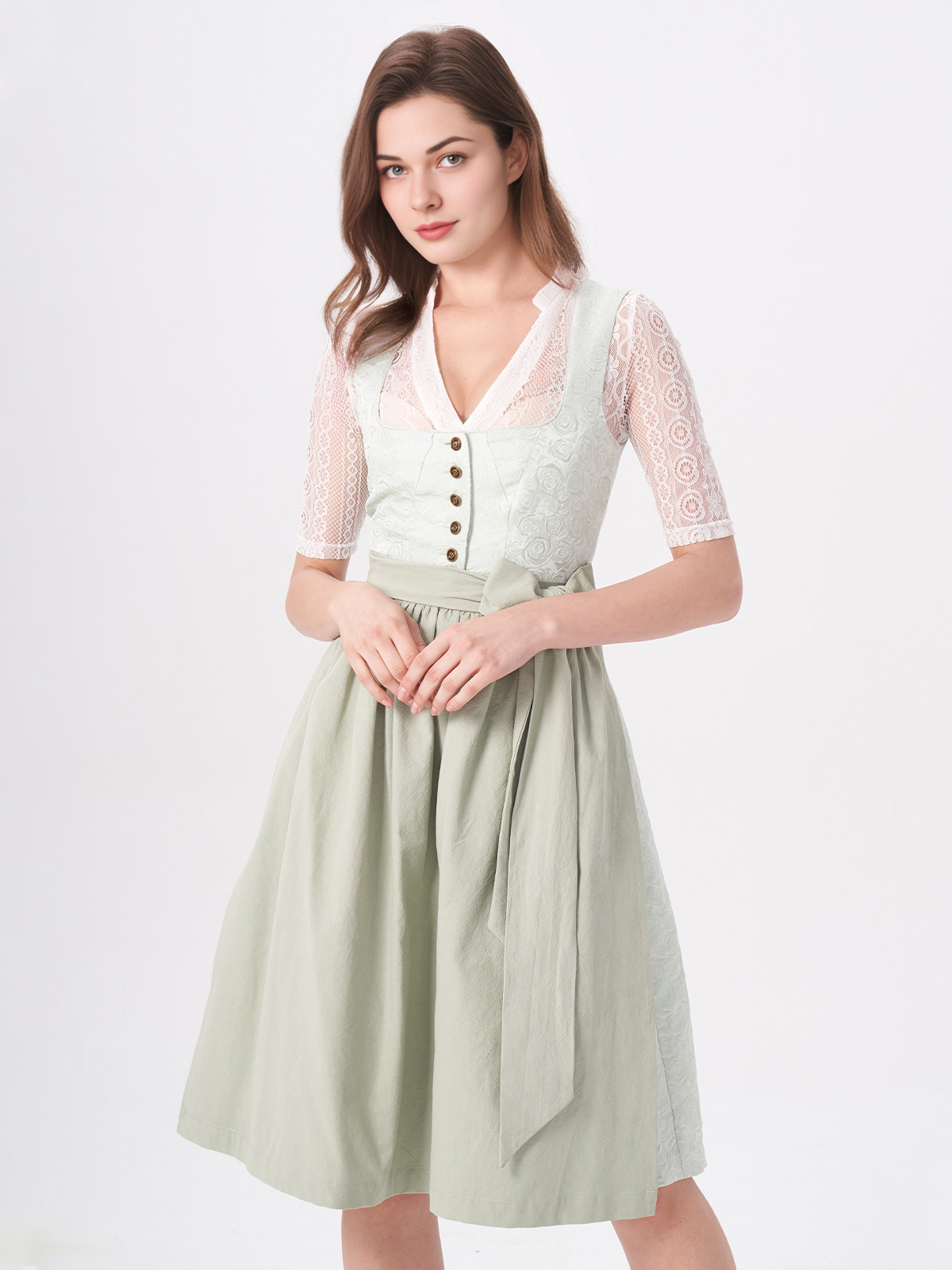 Wildleder Dirndl in Grün